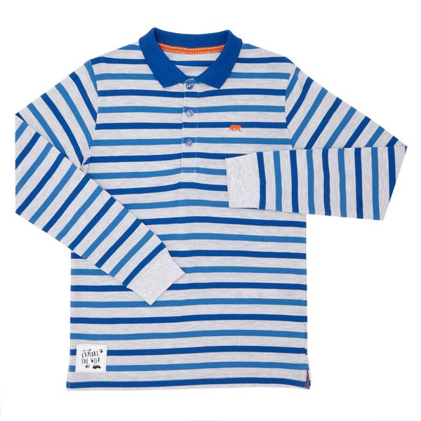 Boys Yarn Dyed Pique Rugby Top (3-10 years)