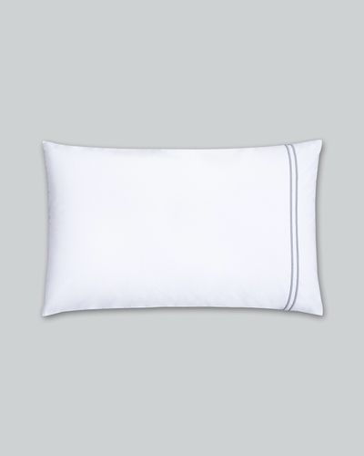 Francis Brennan the Collection Grey Double Stripe Housewife Pillowcase
