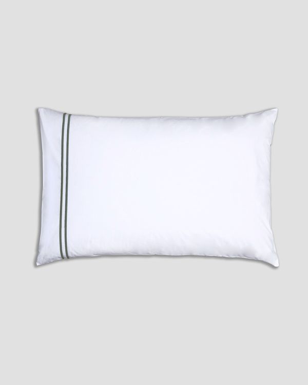 Francis Brennan the Collection Sage Double Stripe Housewife Pillowcase