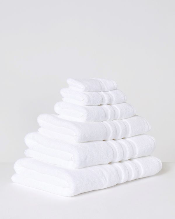 Francis Brennan the Collection White Rope Border Towel