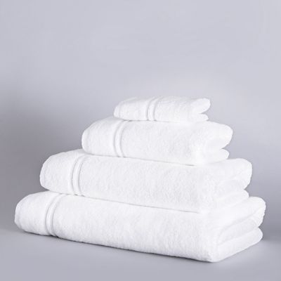 Francis Brennan the Collection White Double Stripe Towels thumbnail