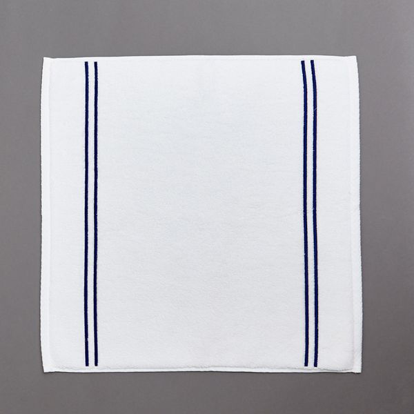 Francis Brennan the Collection Navy Stripe Square Bath Mat
