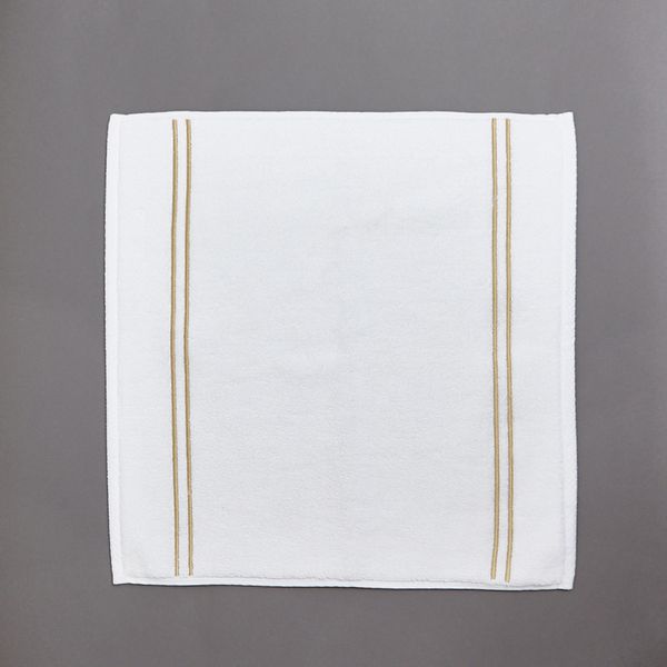 Francis Brennan the Collection Gold Stripe Square Bath Mat