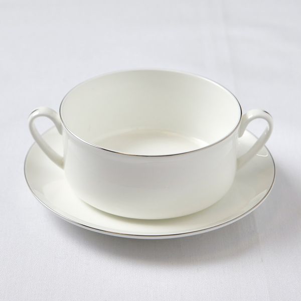 Francis Brennan the Collection Platinum Soup Bowl With Saucer