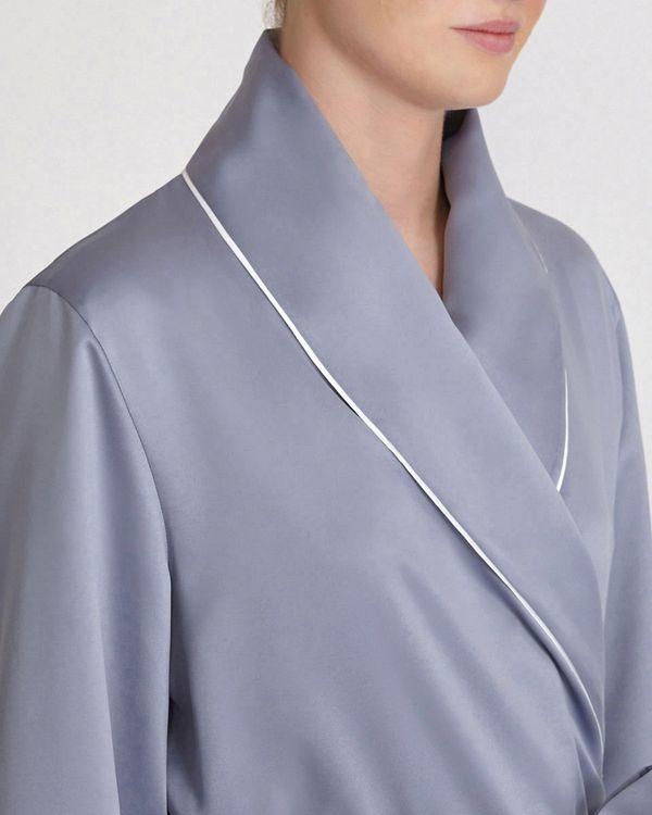 Francis Brennan the Collection Grey Luxury Satin Robe