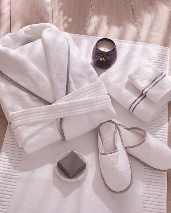 Francis Brennan the Collection White Luxury Terry Hotel Robe