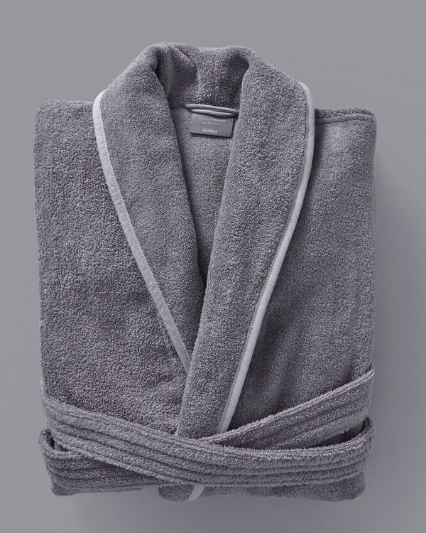 Francis Brennan the Collection Grey Luxury Terry Hotel Robe