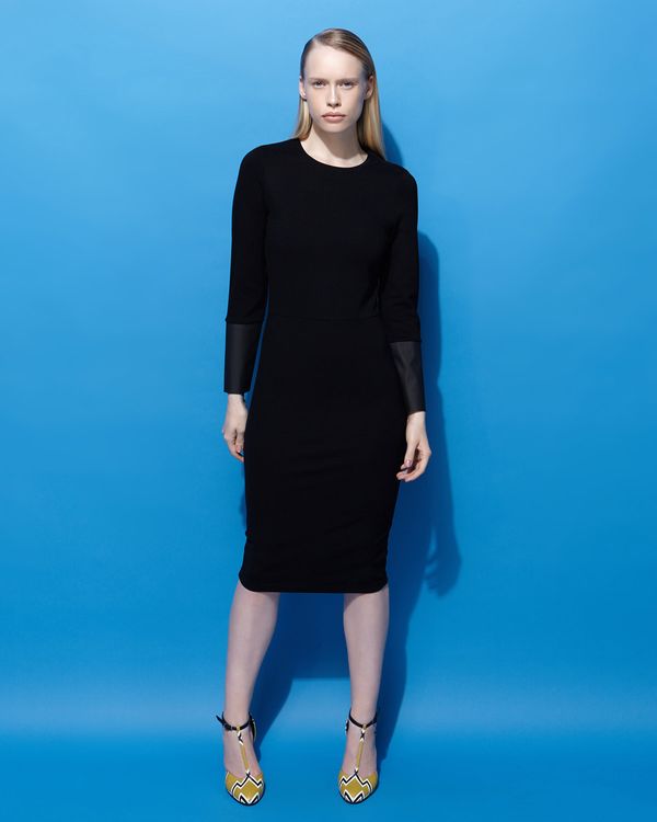 Lennon Courtney at Dunnes Stores Black PU Sleeve Dress