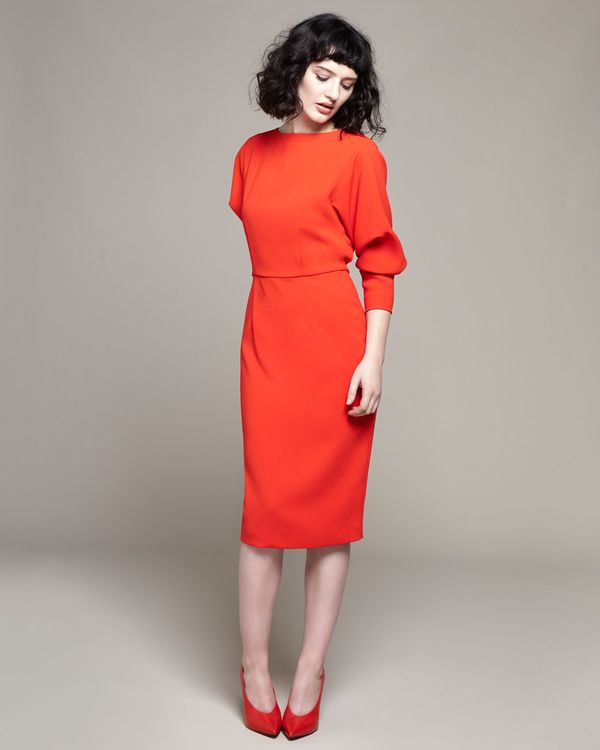Lennon Courtney at Dunnes Stores Red Batwing Dress