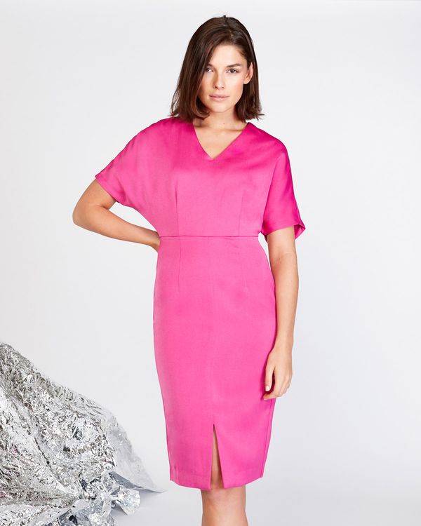 Lennon Courtney at Dunnes Stores Berry Batwing Dress