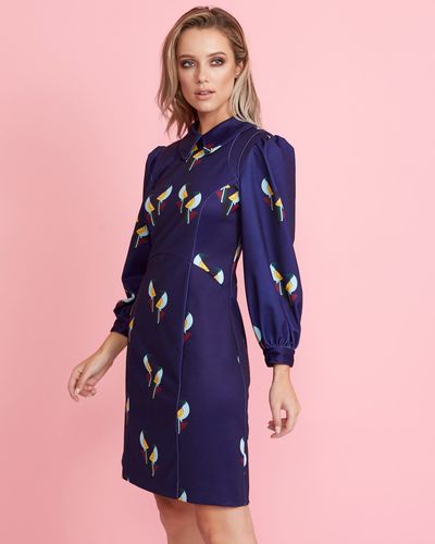 Lennon Courtney at Dunnes Stores Parrot Print Collared Dress thumbnail
