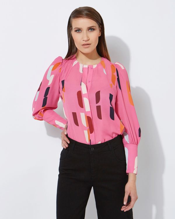 Lennon Courtney at Dunnes Stores Lauren Pink Print Top