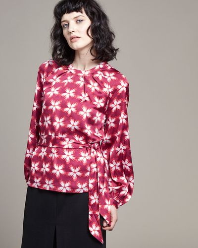 Lennon Courtney at Dunnes Stores Print Gathered Sleeve Top thumbnail