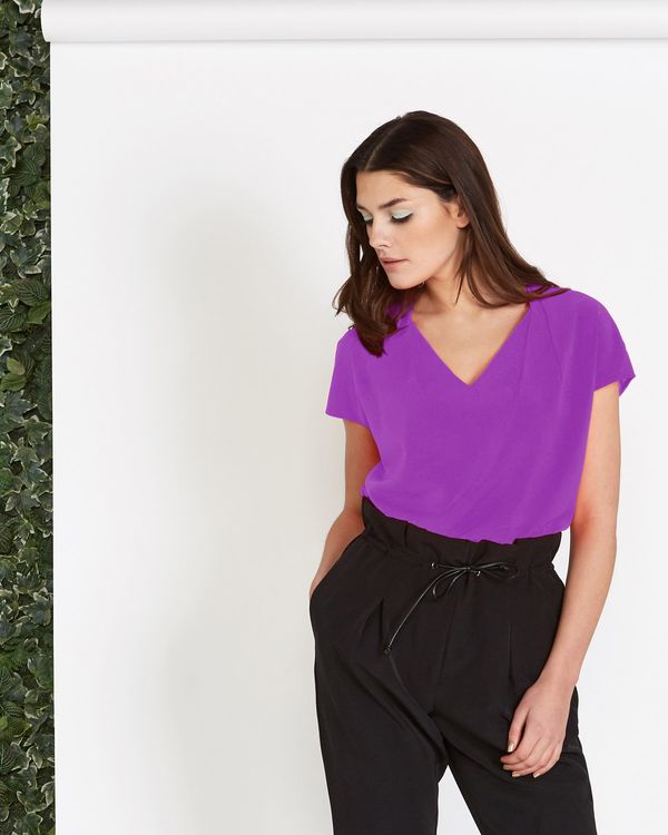 Lennon Courtney at Dunnes Stores Purple V-Neck Top