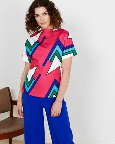 Lennon Courtney at Dunnes Stores Geo Printed Top thumbnail