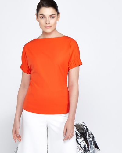 Lennon Courtney at Dunnes Stores Red Boat Neck Top thumbnail