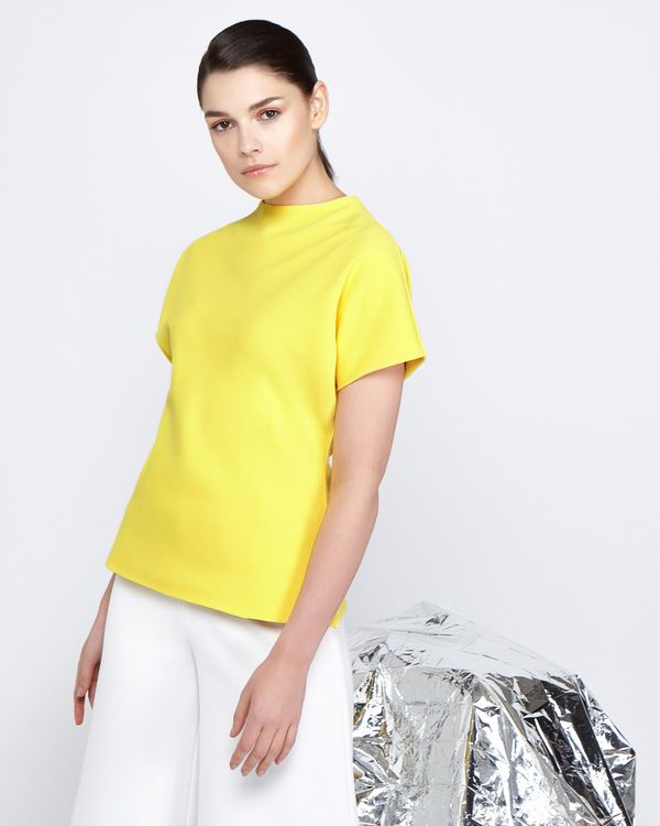 Lennon Courtney at Dunnes Stores Yellow Drape Top