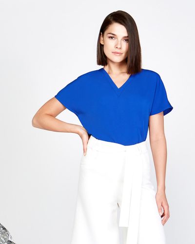 Lennon Courtney at Dunnes Stores Pleat Front V-Neck Top thumbnail