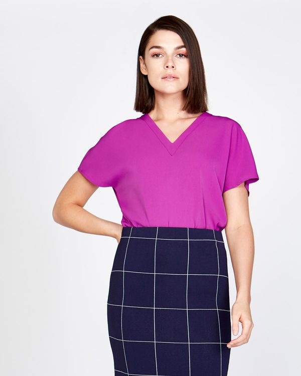 Lennon Courtney at Dunnes Stores Pleat Front V-Neck Top