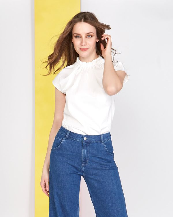 Lennon Courtney at Dunnes Stores White Ruffle Collar Top