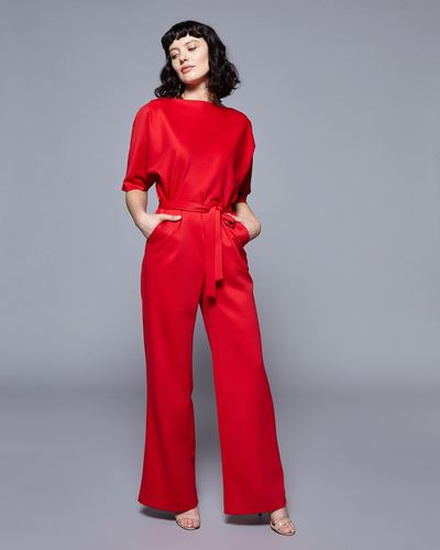 Lennon Courtney at Dunnes Stores Red Jumpsuit thumbnail