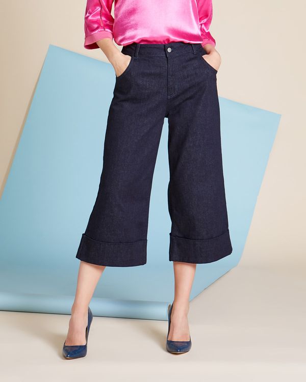 Lennon Courtney at Dunnes Stores High-Waist Flare Turn-Up Jeans