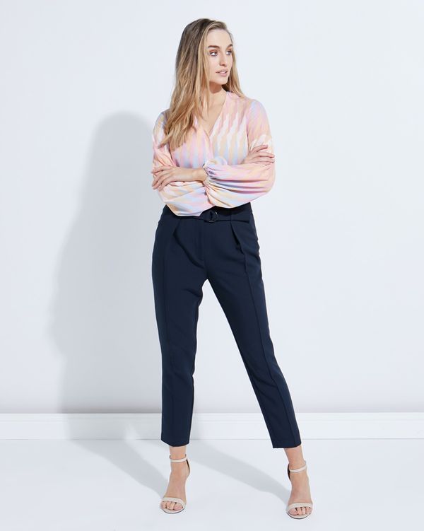 Lennon Courtney at Dunnes Stores Navy Centre Seam Trousers