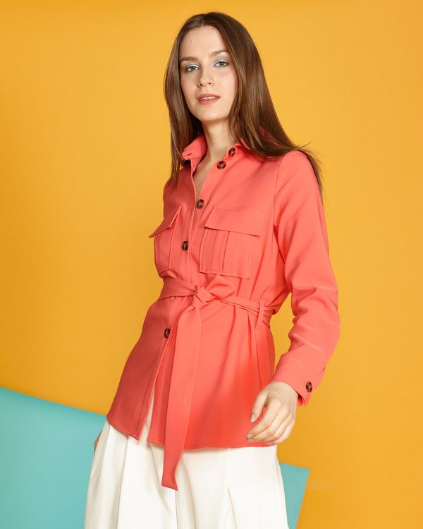Lennon Courtney at Dunnes Stores Coral Safari Jacket