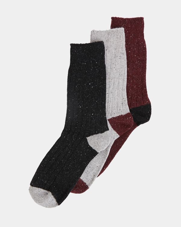 Wool Mix Socks - Pack Of 3