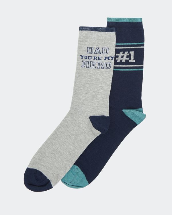 Fathers Day Socks - Pack Of 2
