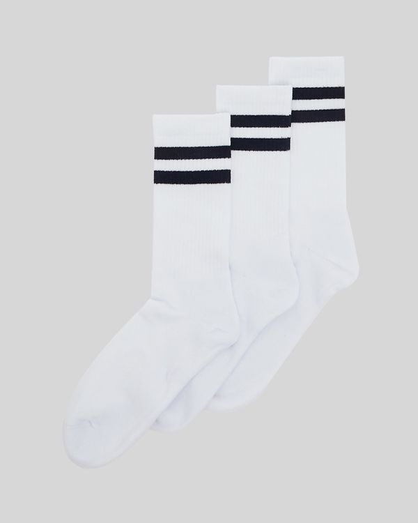 Dunnes Stores | White Fashion Sport Crew Socks (Pack Of 3)