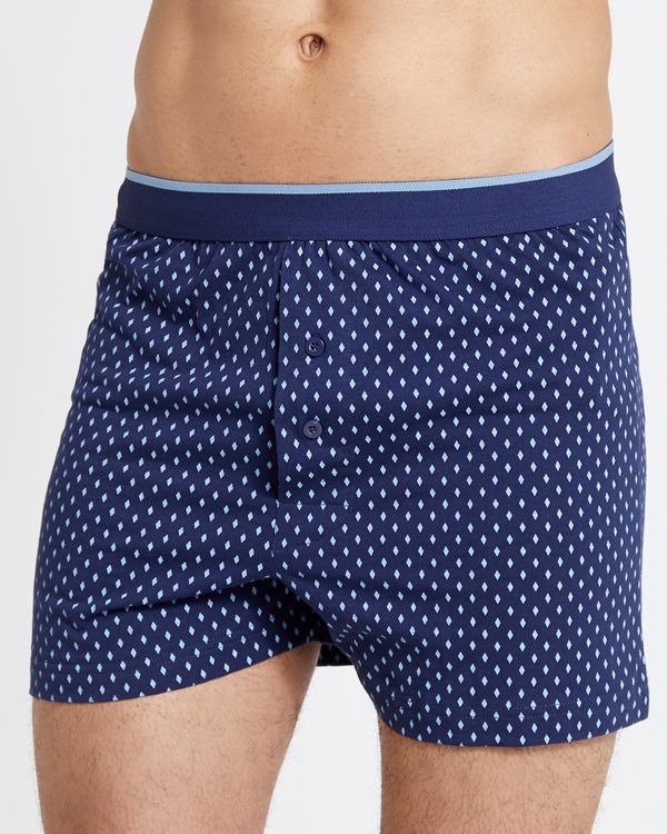 Dunnes Stores | Navy-denim Loose Fit Boxers - Pack Of 3
