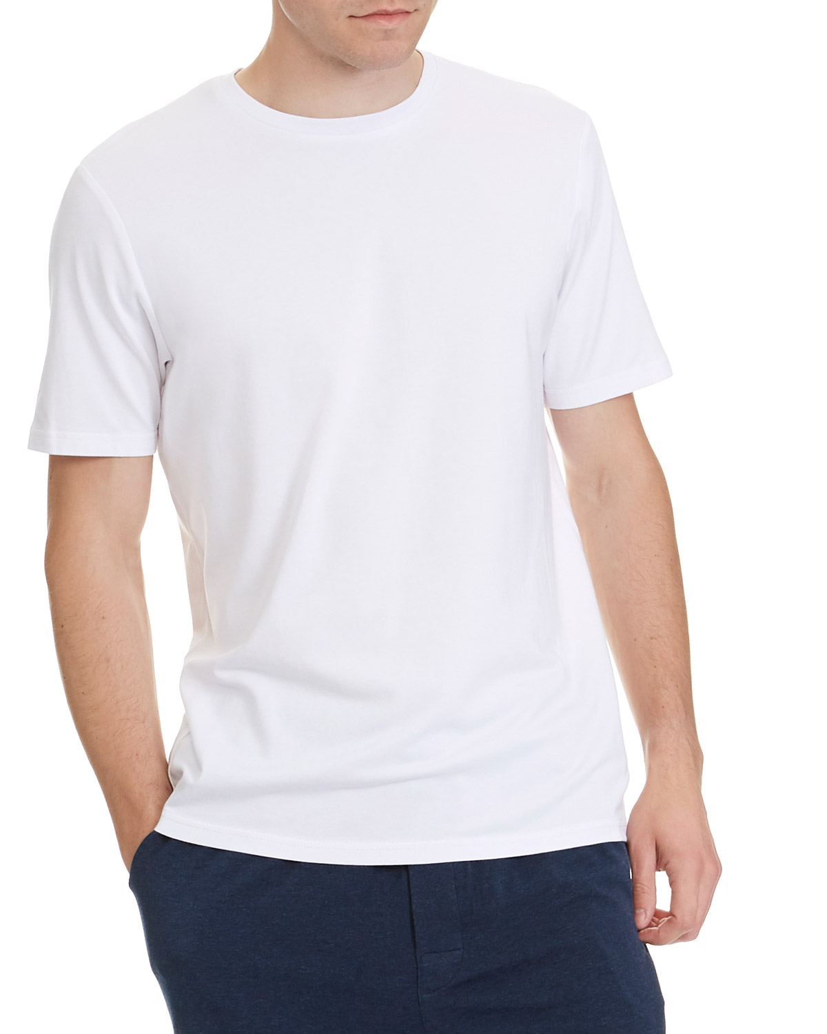 Dunnes Stores | White Short-Sleeve Cotton Modal T-Shirt