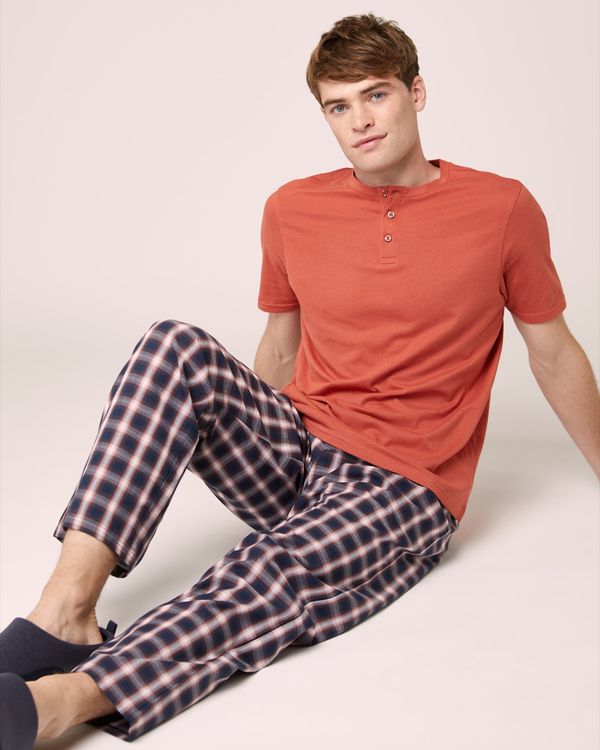 Woven Cotton Short Sleeved Lounge Pyjama Set