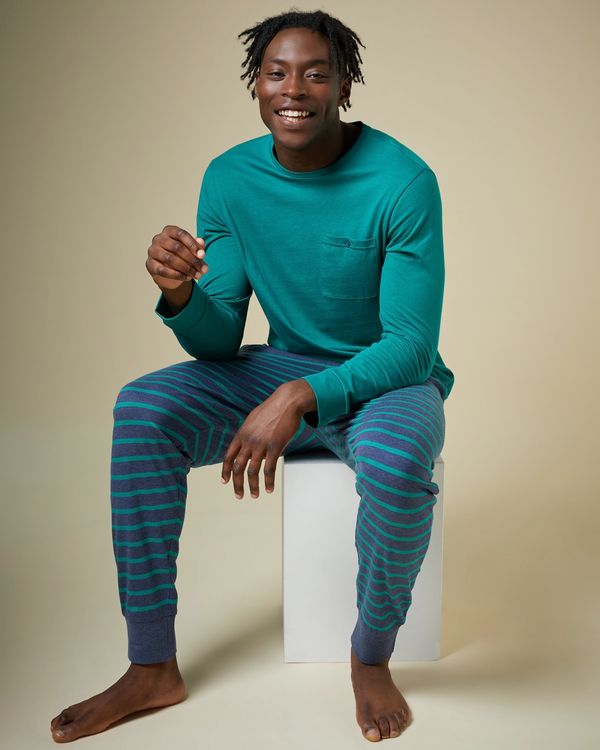 Cotton-Rich Long-Sleeved Lounge Pyjama Set