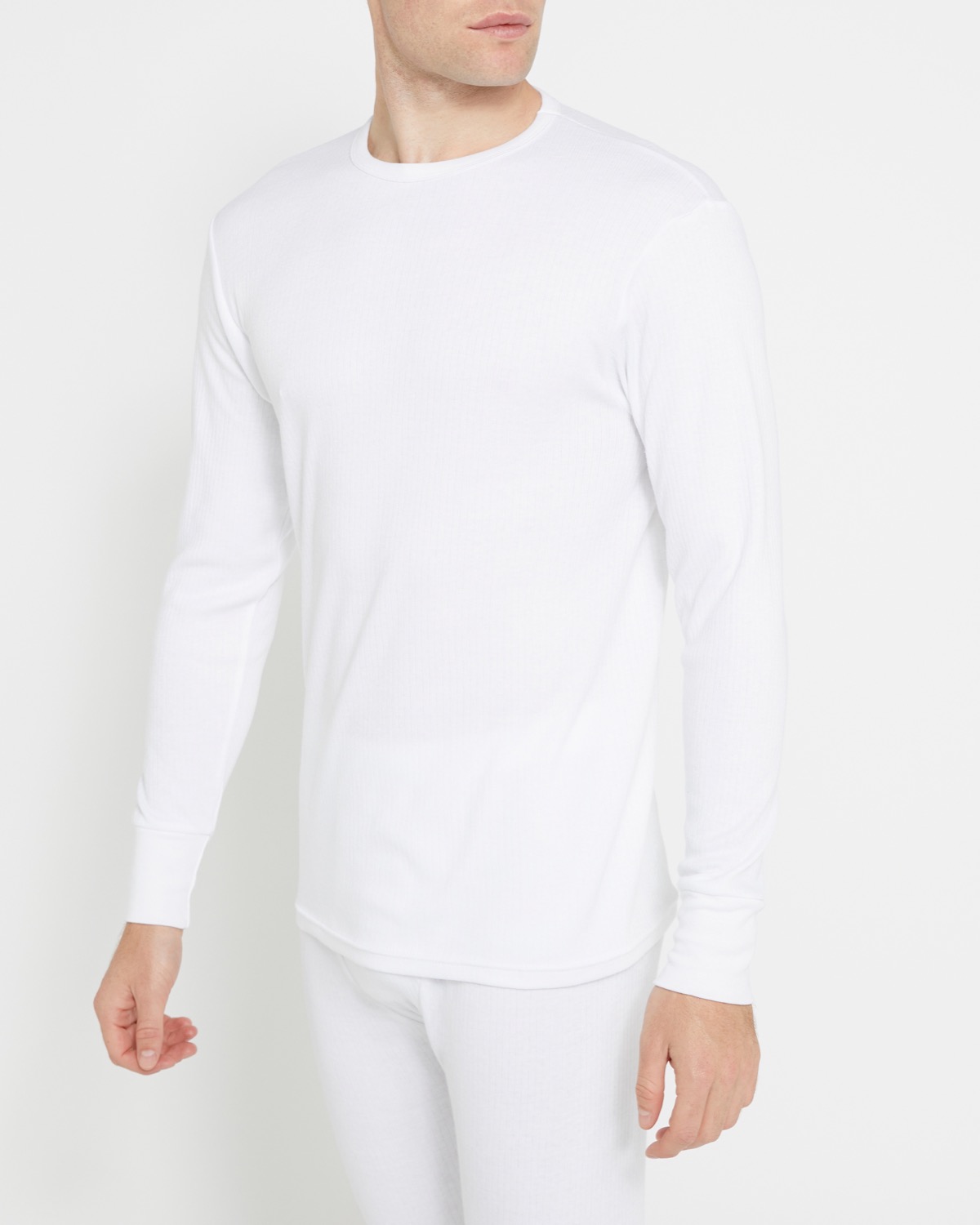Dunnes Stores  White Thermal Long-Sleeved Top