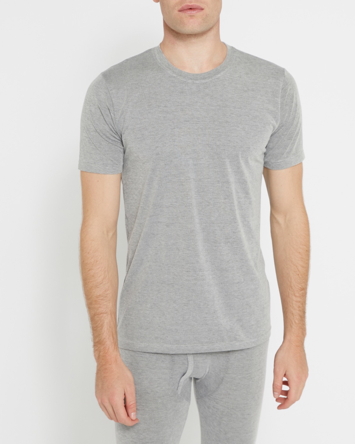 Dunnes Stores | Grey Thermal Heat Activate T-Shirt