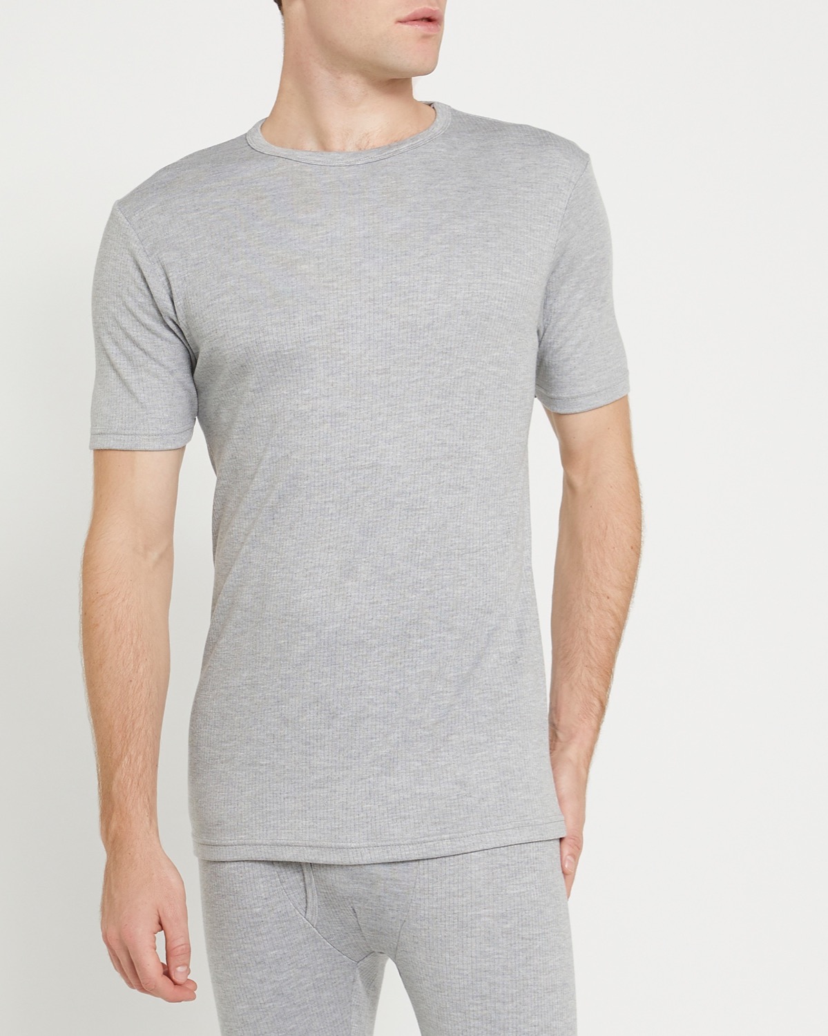 Dunnes Stores | Grey Thermal Extra Warmth T-Shirt