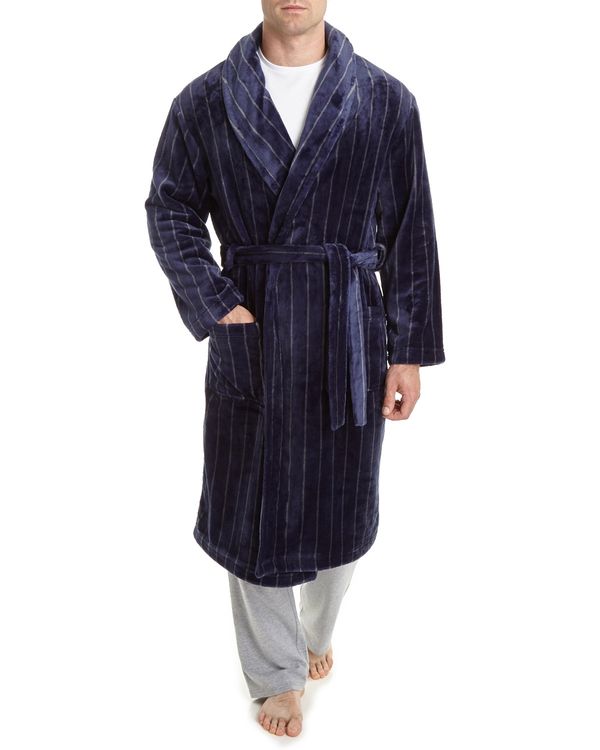 Supersoft Stripe Fleece Robe