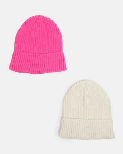 Ribbed Beanie Hat - Pack Of 2 - (3-11 Years)