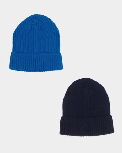 Ribbed Beanie Hat - Pack Of 2 - (3-11 Years)