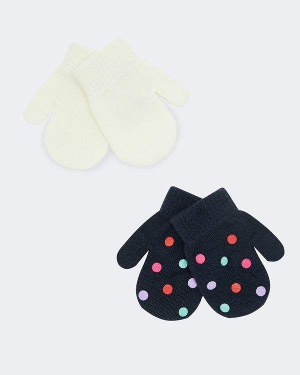 Basic Mittens - Pack Of 2 (6 months - 3 years)