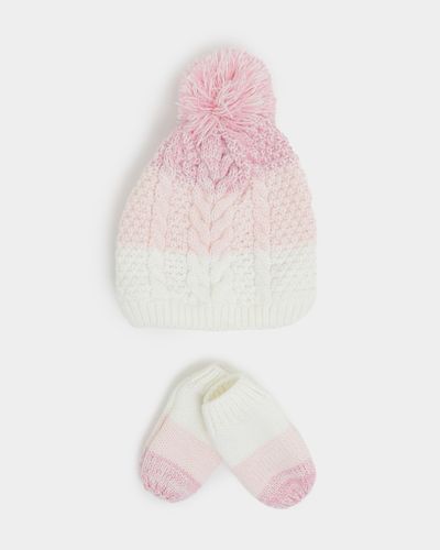 Ombré Hat And Mitten Set (6 months - 3 years)