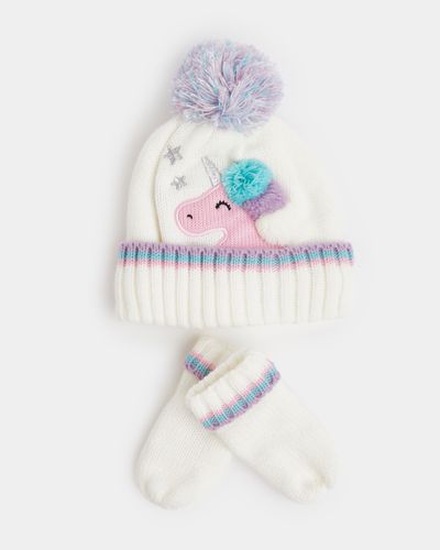 Unicorn Hat and Mittens Set (6 months-6 years)