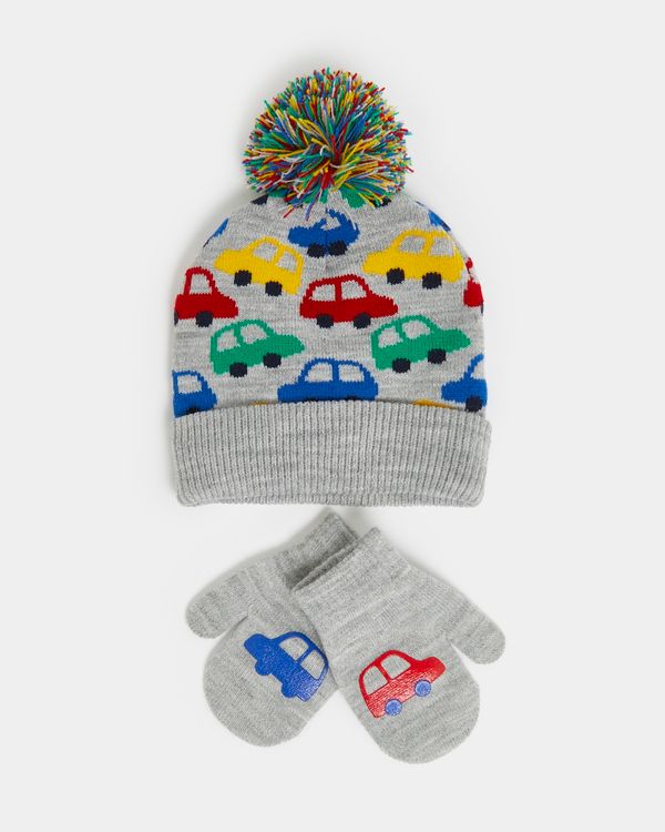 Novelty Jacquard Hat And Mitten Set (6 months - 6 years)