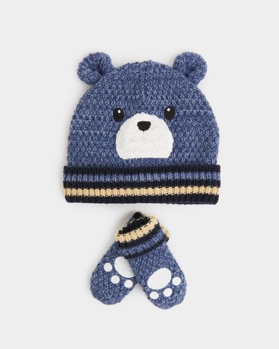 Bear Hat And Mittens Set (3 months-3 years)