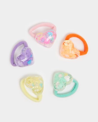 Heart Shaped Hair Band (Pack of 5)