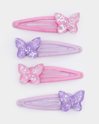 Butterfly Snap Hair Clips (Pack of 4)