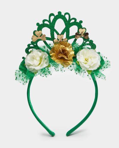 Green Shamrock Tiara Headband