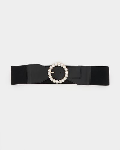 Dunnes Stores | Black Pearl Diamante Waist Belt